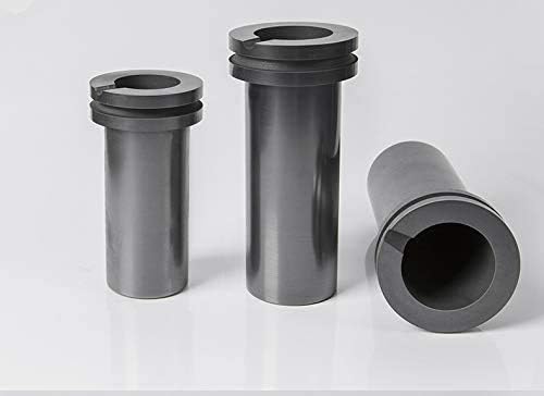 Miniatura 2 de Crisol de grafito, 2.2 lbs4.4 lbs6.6 lbs Crisol de grafito de alta pureza, oro fundido, plata, cobre, molde de fundición de horno Herramientas de