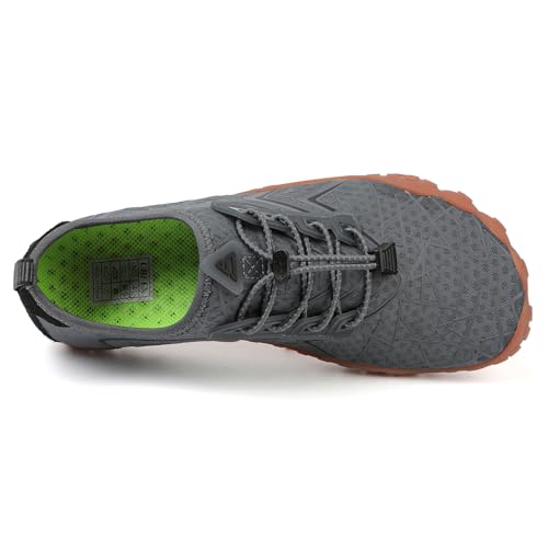 Image of UBFEN Water Shoes for Men Women Quick Dry Swim Aqua Socks | Lightweight Barefoot-style Fit, Rubber Sole, Hiking, Fishing, Kayaking, Beach, Pool, Boating, Diving And Water-to-land Wear