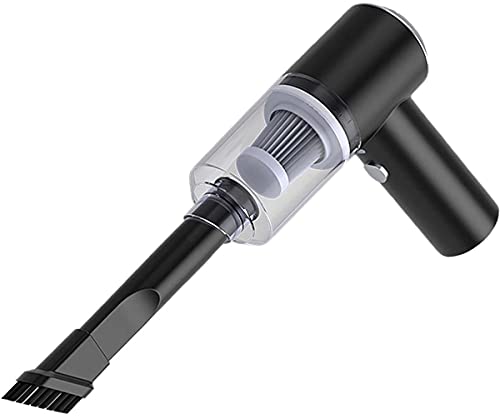 掃除機 コードレス ハンディクリーナー 車載掃除機 車用掃除機 家 車 乾湿両用 usb カークリーナー 強力吸引 ハイパワー パワフル 車載用品 超軽量 小型 コンパクト 充電式 LEDライト 6000PA 吸引力120W 家庭用 (ブラック)