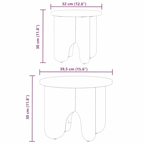 Table basse gigogne pour optimiser les petits salons encombrés meuble bois blanc - 3