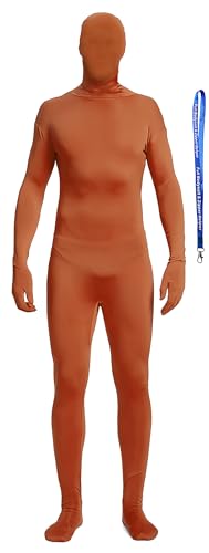 Image of Full Bodysuit Include Zipper Helper Unisex Spandex Stretch Adult Costume Zentai Disappearing Man Body Suit
