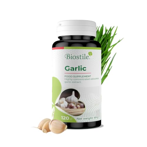 Biostile Garlic – 120 Capsule per il Sistema Immunitario, la Salute del Cuore e la Protezione Antiossidante