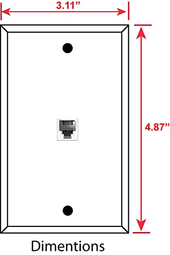 Art Plates - Decorative Printed 2 Port Data Wall Plate - RJ11 Telephone Jack Connector and RJ45 (Cat5, Cat6, Cat7) Ethernet Connector - Gold-Plated Contacts - Bear and Wolf - Thumbnail 2