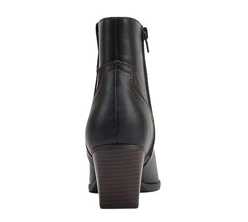 Soda “ABEAM” ~ Women Pointed Toe Medium Heel Ankle Shaft Western Boot Bootie with Side Zipper3