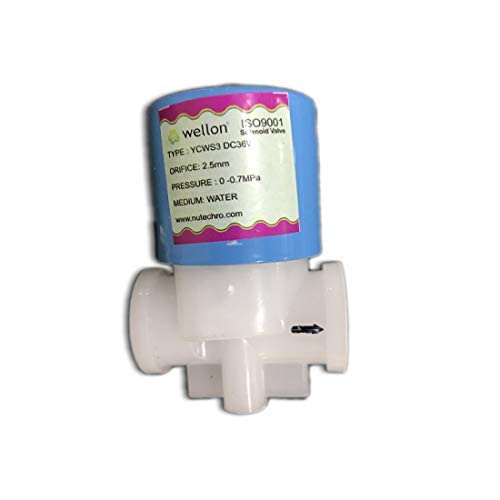 Wellon Blue 36V DC Solenoid Valve JACCO Suitable for All Types of RO Water Purifier with connectors-1 PCS
