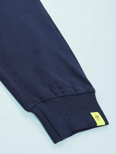 Image of KiddoPanti Boys Cotton Joggers | 100% Cotton Single Jersey | 2 Side Cargo Pockets with Flap | Elasticated Waist Band with Functional Drawcord | Soft & Breathable Track Pants