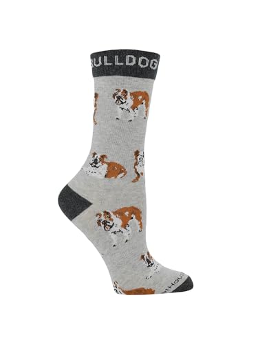 Image of WHD American Bull Dog Crew Socks for Women & Men | Gift for Dog Lovers, Cute Pet Socks