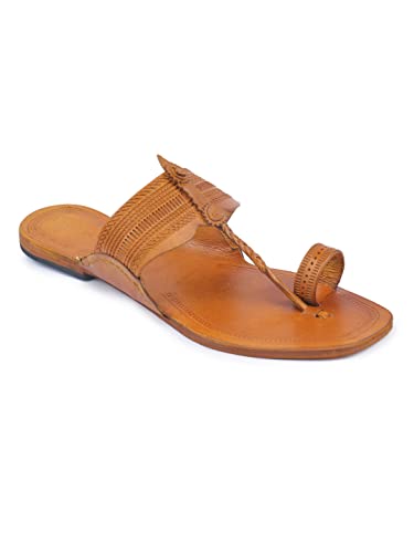 KORAKARI Men Kolhapuri Chappal Handcrafted Sandal Smooth and Comf...