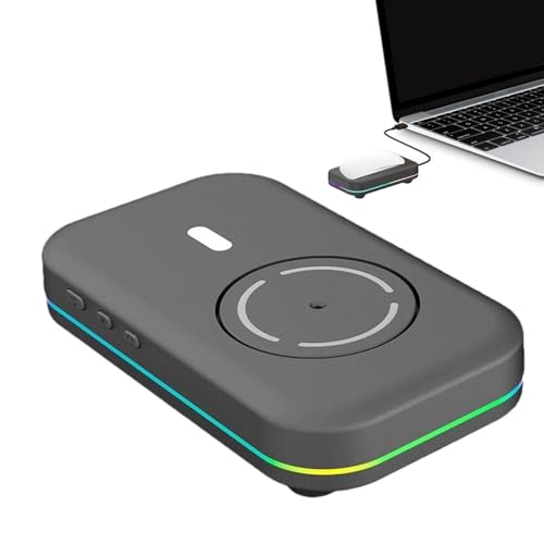 Ratón de computadora ergonómico inalámbrico recargable con luces LED RGB