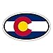 CafePress Autocollant ovale pour pare-chocs Motif drapeau du Colorado