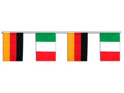 Guirlande d'amitié Allemagne-Italie de 6 mètres pour décoration de fête