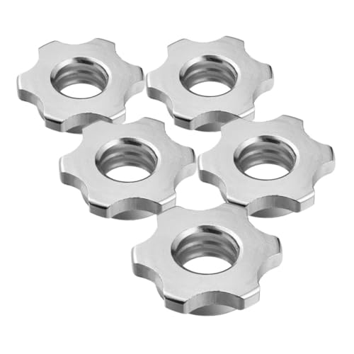 OUNONA Slip Hexagonal Dumbbell and Barbell Locking Nut Collars and Secure Barbell Nuts for Weightlifting and Home Gym Equipment