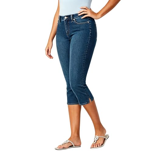 Jean 3/4 pour femme stretch à taille haute assurant confort et effet sculptant
