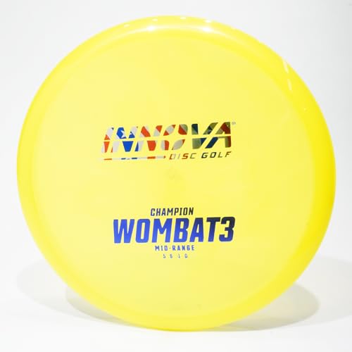 Innova Champion Wombat3 Disc Golf Midrange Disc, Pick Color/Weight [Stamp & Exact Color May Vary] (Yellow / 170-172 Grams)