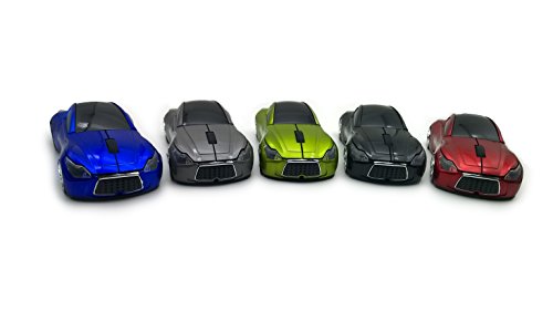 Wireless Car Mouse 2.4Ghz 3D DPI 1600 Cool Sport USB Gaming Mouse Mice for PC Computer Laptop Notebook Gray