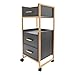 Salon Trolley with Wheels, 3 Drawers Salon Cart with Hair Dryer Holder Utility Salons Cabinet for Tools Storage at Barbershop Beauty Salons Tattoo Shop (Black)