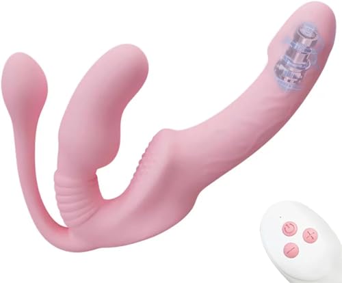 Vibrateurs Pour Couple Double Tete Godemiché Vîbrô-másseúr Clîtôrîdien Súcëúr Fémînîn Sîlencièux,Sëxtôysé Pláîsir Fémmé Côuplè Gôdémîchés,10 Modes de Fréquence imperméable Silicone Étanche