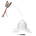 SALUTUY Simulación Intermitente giratoria eléctrica interactiva ABS para Mariposa, Juguete de Gato reemplazable, Divertido Juego automático de Mariposa automática(Blanco)