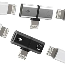 Dual Lightning Charge Headphone Splitter for iPhone AUX Jack Dongle 2in12pack Audio Charger Adapter MFI Certified 14 13 12 11 Pro Max 8Plus for iPad air Connector Cable Music Converter Cord