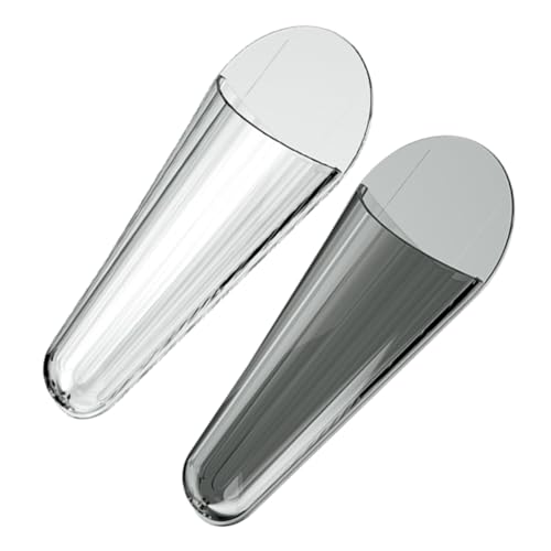 SOLUSTRE 2pcs Wall-mounted Scissor Holder and Reusable Chopstick Storage Rack No Drill Kitchen Organizer for Scissors and Utensils Transparent Design for Home and Salon Use