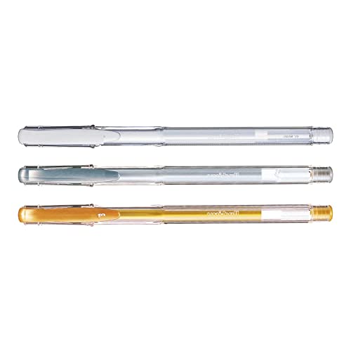 Image of Art Ranger White Highlight Gel Pen For Hand Paint Design&Highlight For Mandala Art|Black Paper&Doodling (Pack Of 3 Pens) (White Gold Silver)|Fine,Medium