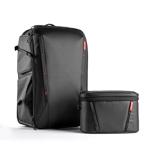 [PGYTECH] OneMo 2 35L カメラバッグ 10L容量を拡張可能 ドローンバッグ 大容量 防水 サイドアクセス バックパック リュック ビルトインポーチ付き 拡張 クラムシェルデザイン YKKファスナー (スペースブラック)