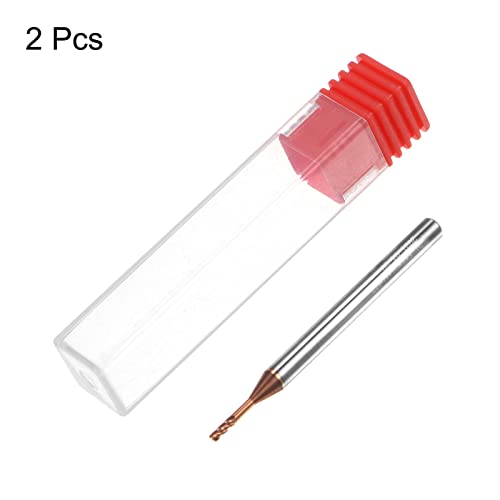 Image of HARFINGTON 2pcs Square Nose End Mill 4mm Shank 1.5mm x 8mm AlTiSin Coated Solid Carbide Long Reach Extended Neck 4 Flutes CNC Router Bit Milling Cutter for Stainless Steel Hardened Steel