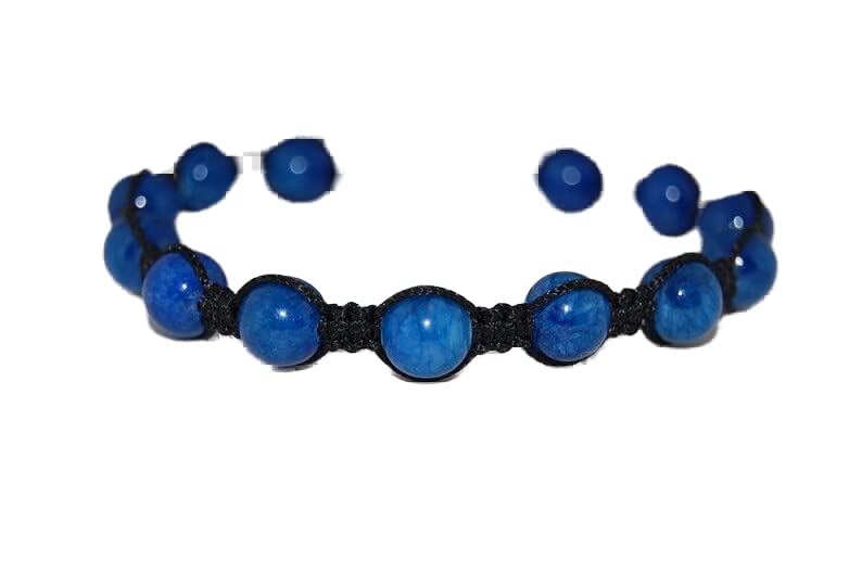 Bracelet perles jaspe bleu 8mm idée cadeau zen et sérénité