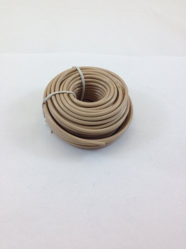 50' Telephone Wire 24AWG 4 Conductor Stranded, TAN PVC Jacket, 100% Cooper Wire