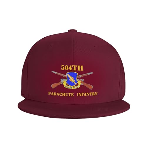504th Parachute Infantry Regiment Unisex Baseball Cap Adjustable Flat Brim Hat Trucker Hat3