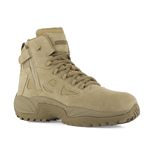 reebok men39s rb8694 rapid response rb composite toe 634 tactical stealth boot sidezipper desert tan military amp tactical boots