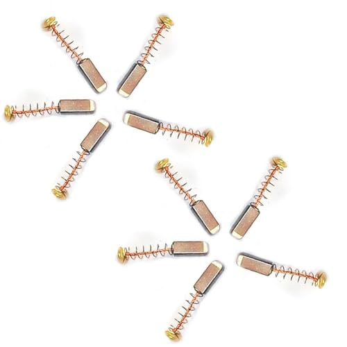 TopHomer 10 Pcs Electric Motor Carbon Brushes Mini Carbon Brushes Power Tool Replacement Parts Easy to Use for Massager Household Appliances