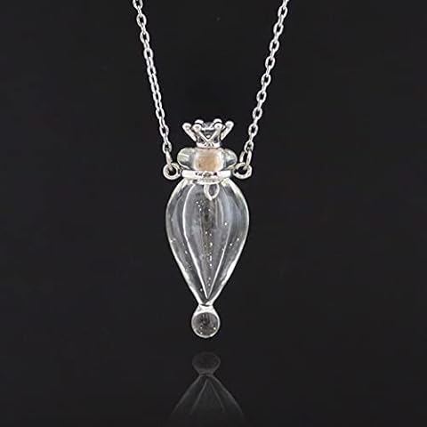 1PC Glass Heart Vial Cremation Pendant Necklace Ash Case Holder Keepsake Necklace Memorial Jewelry Urn Necklace for Ash Cover
