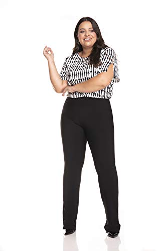 Calça Leg & Cia Legging Reta Preta Tamanho 44
