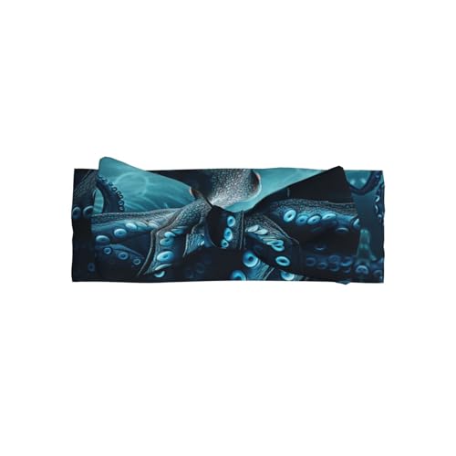 Deep sea octopus Baby Headbands Soft Nylon Hairbands with Stretchy Bows Girls Hair Accessories for Newborn Infant Toddler Kids