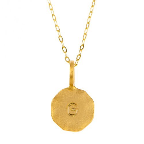 CHARLENE K Initial Pendant Letter-G