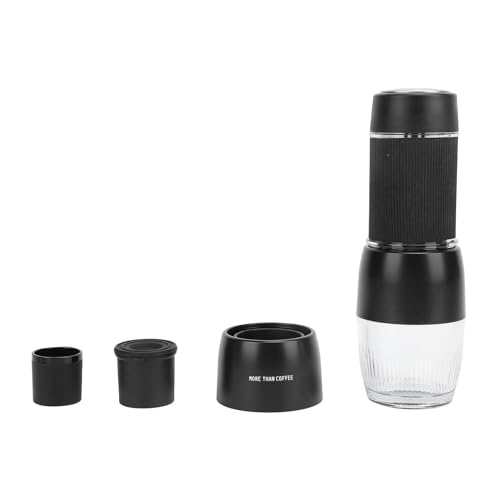 WIHFHGZ Portátil de Mano 18 Bar, 2 en 1 para Cápsulas y Café Molido, 60ML, Compacta y Ligera - Presión Alta para Café Italiano Rico, Fácil de Limpiar, Ideal para Viajes y Hogar