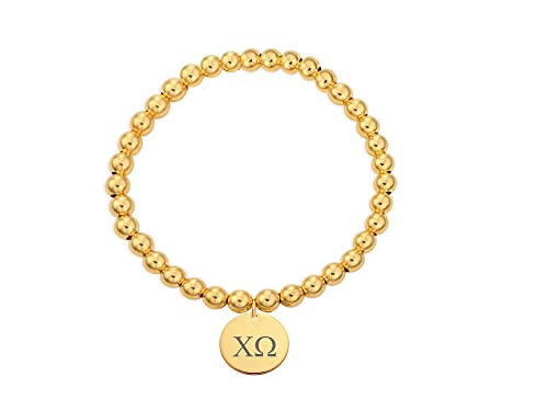 Chi Omega Bracelet Sorority Stretched Beaded Bracelet2