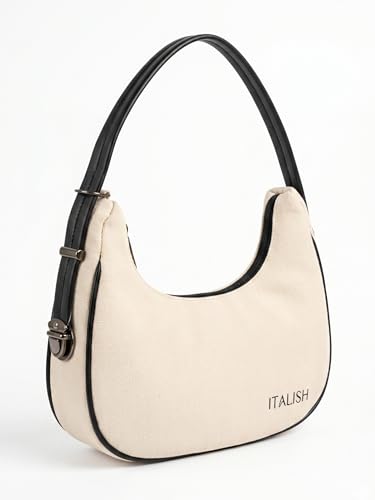 Image of ITALISH Crescent Sling Bag for Woman with Zipper Half Moon Crossbody Purse for Everyday Use | Lightweight