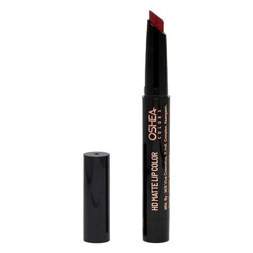 Image of Oshea Colors HD Matte Finish & Highly Pigmented Long Lasting Creamy Lipstick | Lightweight Formula Enriched with Castor Oil, Shea Butter & Jojoba Seed Oil | Free from Paraben -(Queen of Charm 12) 1.2g