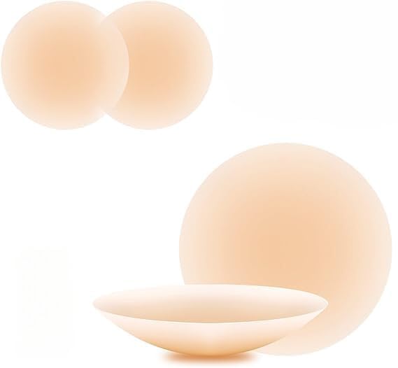 2Pair Silicone Nipple Covers Reusable, Skin Adhesive Bra Nipple Cover Breathable Breast Petal with Nipple Pasty Set Sticky Breast Petals Nude Nipple Cover Sticky Bra for Women-image-9