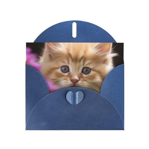 DWVTSLH かわいい猫のグリーティングカード 封筒とステッカー付き ブランクノートカード 4x6インチ バースデーカード ポップアップサンキューカード あらゆる機会に最適なステーショナリーセット