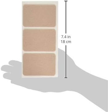 Miniatura 9 de Moleskin Almohadillas de talón para pies con respaldo adhesivo, rozaduras y protección, bronceado, 2 x 3 pulgadas, 100 unidades