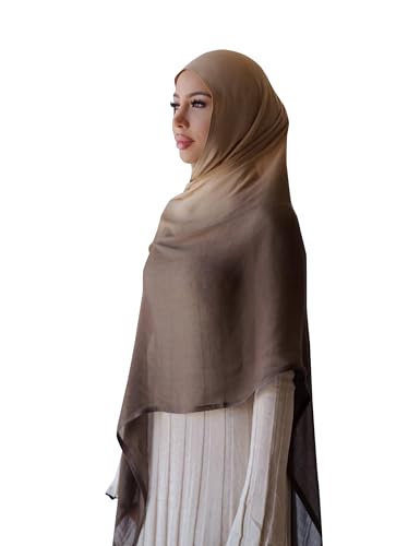 Ombre Modal Hijab Scarf for Women Muslim, Soft Lightweight Headscarf