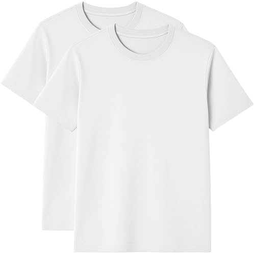 Modesta Lot de 2 T-Shirts Homme col Rond Manches Courtes 100% Coton Basique uni Respirant 150 g/m² Valeur économique S‑3XL