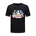 cshsb Hommes Japon Anime Imprimé à Manches Courtes et à Manches Courtes T-Shirt,d-462,L