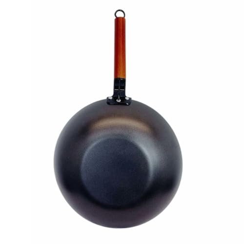 Wok de acero al carbono 25 cm fondo plano miniatura 3