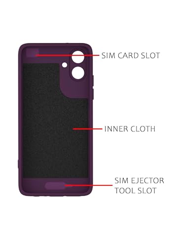 Image of amazon basics Back Cover for Samsung Galaxy A07 / M07 5G Soft Matte Silicone Mag-Safe Design (Mag-Safe Not Support) Camera Protection | Slim Fit Bumper Cover (Purple)