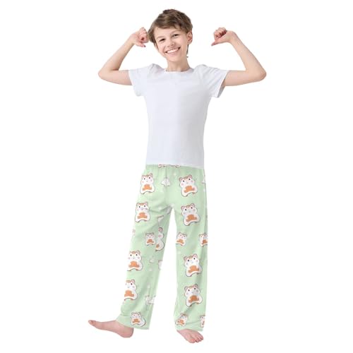 ZZKKO Cute Hamster Boys Pants for Kids Jogger Pants with Pockets S-XL2