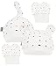 2 Baby Handschuhe Mütze Neugeborene Neugeborene Baby Baumwollmützen und Fäustlinge – 100% Baumwolle, 2 Baby Mützen, Mützen und 2 Paar Kratzfäustlinge für Babys (0-6 Monate)